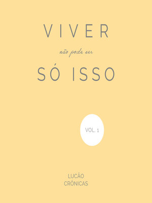 cover image of Viver não pode ser só isso